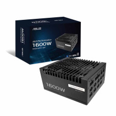 ASUS Pro WS Power Supply, 1600W Power, 80 PLUS Platinum Efficiency, ATX 3.1 Compatible, Dual-Ball Fan Bearings, Gold-Plated High-Performance Copper Pins, Black | 90YE00Z2-B0NA00